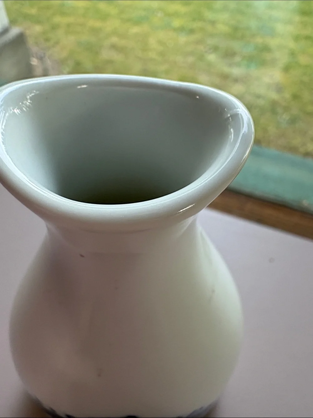 Porsgrund Peanuts Shaker with Blue and White Ceramic Vase from Norway